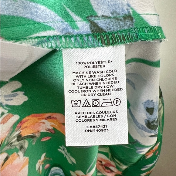 NWT LOFT Floral Midi Skirt Green Colorful 14 - Picture 8 of 8